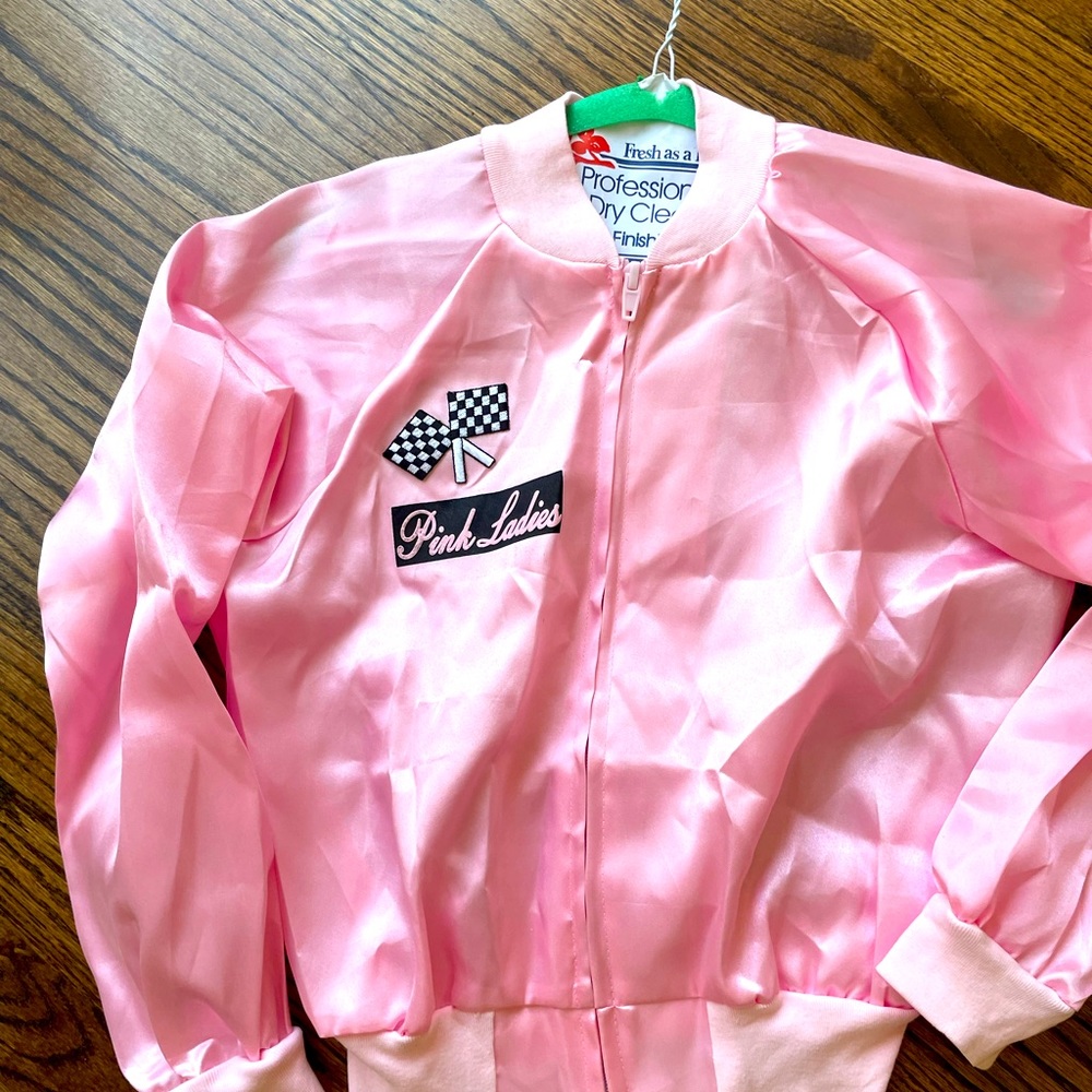 Pink Ladies Satin jacket size 10